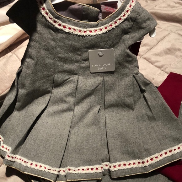 TAHARI BABY Dress/Leggings Set (twins) NWTS - Picture 6 of 7